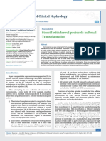 Steroid withdrawal protocols in Renal Transplantation