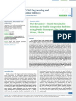 User Response – Based Sustainable Solutions to Traffic Congestion Problem using Public Transport