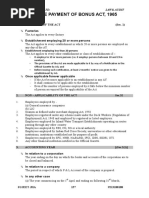 Payment of Bonus Act 1965 Summary