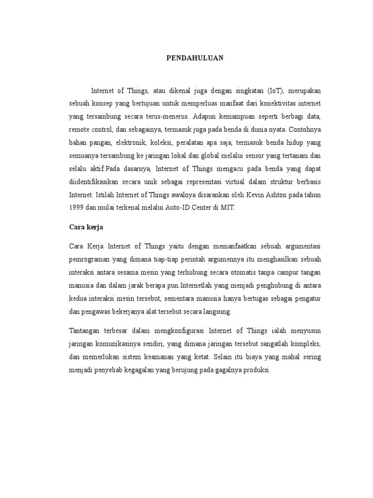 Pengenalan Internet of Things (IoT) | PDF