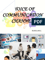 Choice of Communication Channel