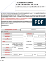 Ficha de Postulante Fiscalizador Local de Votacion