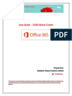 User Guide Office365 Admin Center