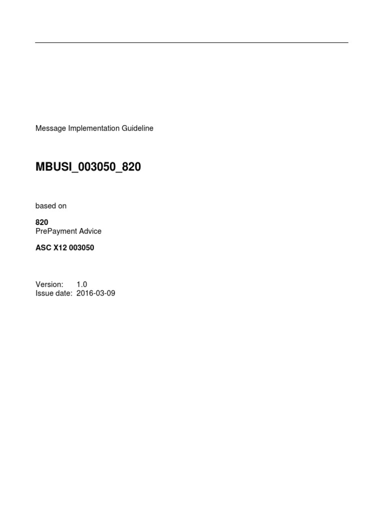 EDI 820 Specification | PDF | Electronic Data Interchange | Invoice