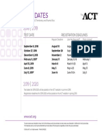 Test Date Schedule National 2018 2019