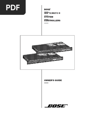 Bose Controller 402c 802cii | PDF | Loudspeaker | Amplifier