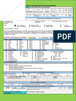 Ficha Modelo Registro de Incidentes en Accidentes