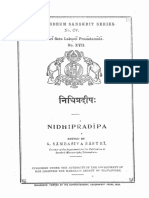 TSS-105 Nidhipradipa of Sidha Srikanthasambhu - KS Sastri 1930 PDF