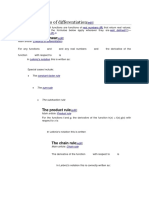 Elementary Rules of Differentiation