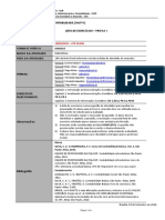 Lista de Exercícios Prova 1