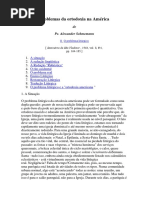 Alexander Schmemann - Problemas Da Ortodoxia Na América