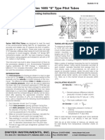 Series 160S "S" Type Pitot Tubes: Operating Instructions