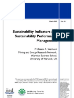 Sustainability Indicators and Sustainability Performance MGT