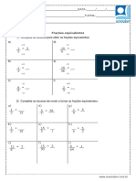 Atividade de Matematica Fracoes Equivalentes 5 Ou 6 Ano