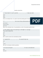 Conjunctions Exercise PDF