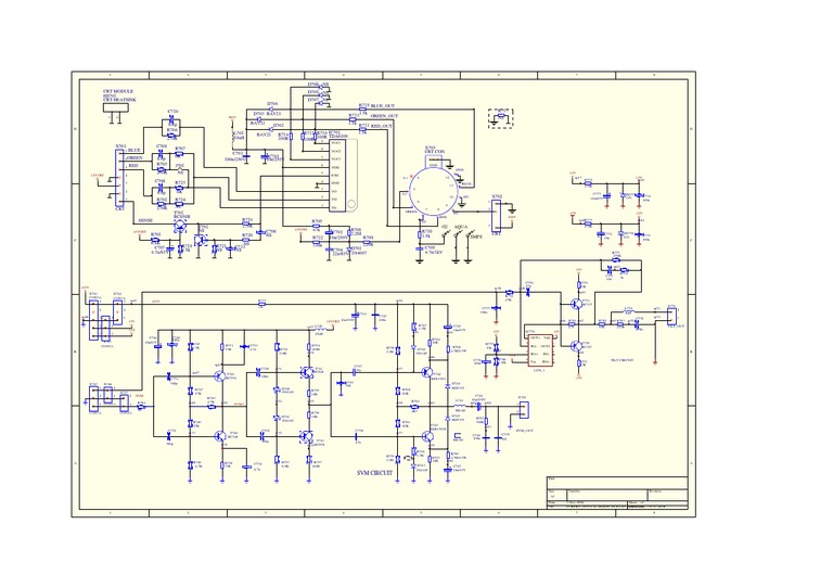 Schematic Diagram of a CRT Module Showing Power Supply Components and