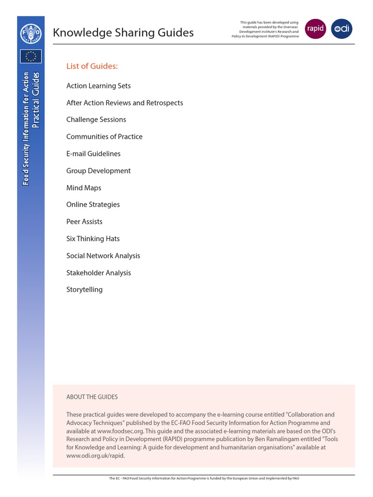 Knowledge Sharing Guide | PDF | Educational Technology | Community