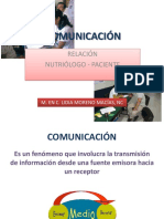 Comunicación Nutriólogo - Paciente