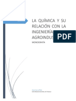 La Química y Su Relación Con La Ingeniería Agroindustrial