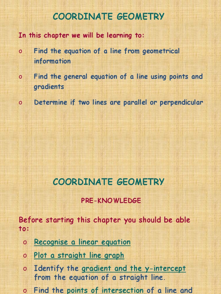 Introduction to Coordinate Geometry | PDF | Line (Geometry) | Analytic ...