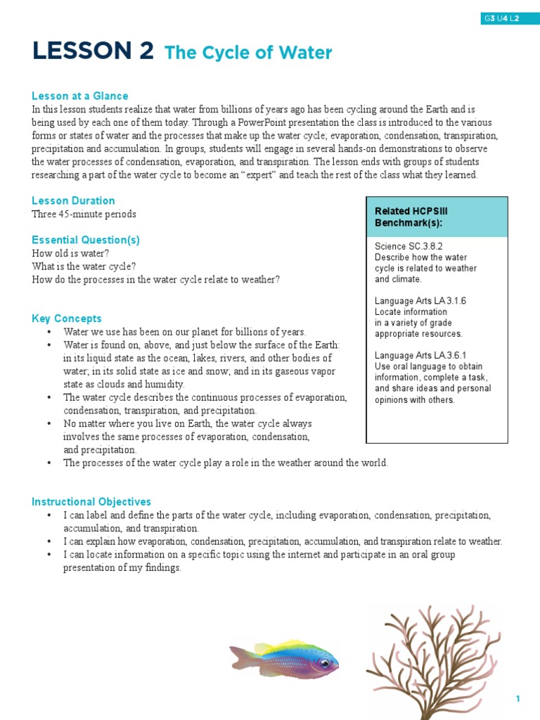 G3U4L2 The Cycle of Water PDF | PDF | Water Cycle | Evaporation