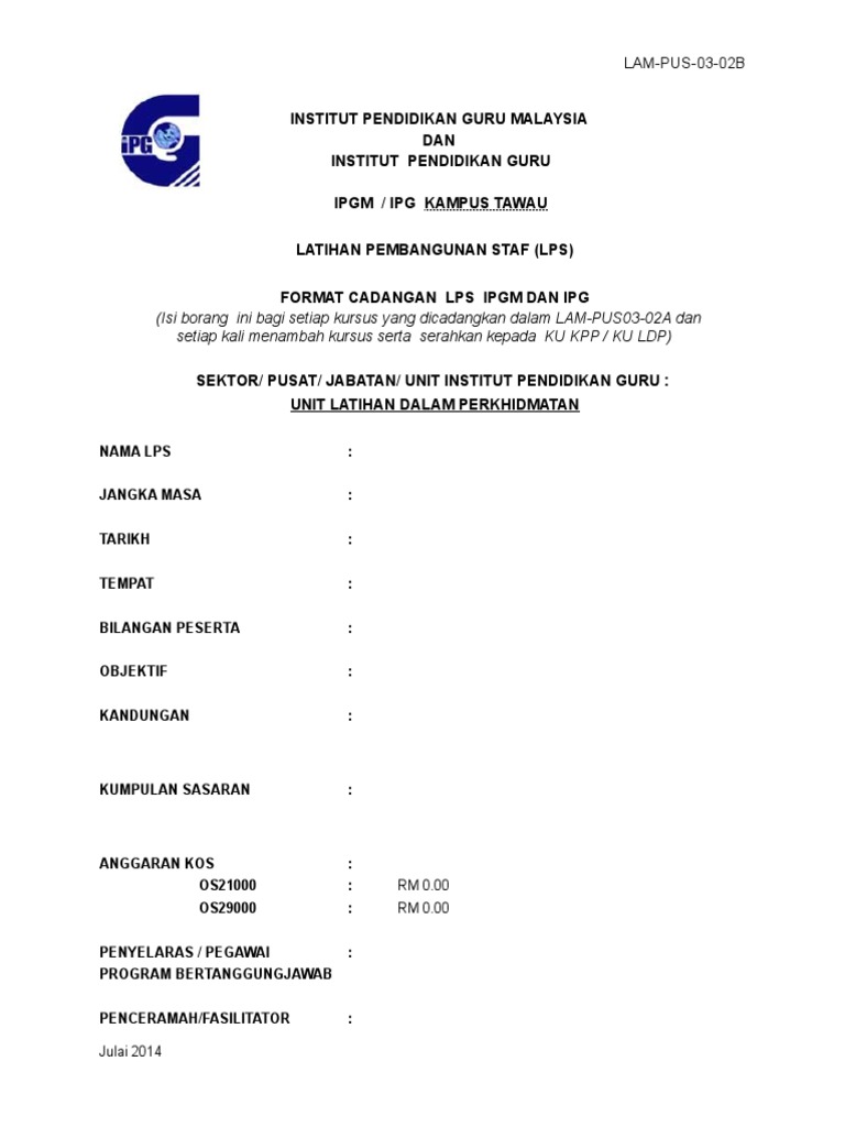 Borang LPS | PDF