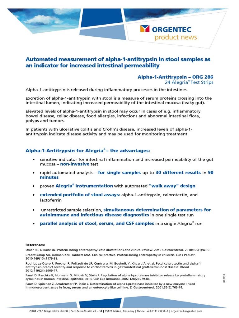 Alpha 1 Antitrypsin Stool Sample – XKGJCK
