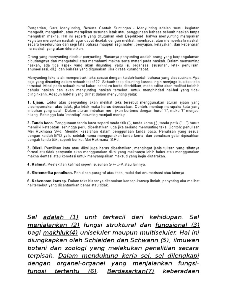 Contoh Teks Berita Yang Belum Disunting Dan Sudah Disunting Berbagai Teks Penting