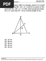 QA Worksheet Geometry I