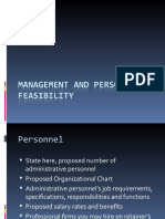 Feasibility - Management and Personnel