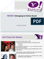 Yahoo:: Managing An Online Brand