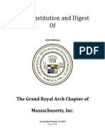 The Constitution and Digest Of: The Grand Royal Arch Chapter of Massachusetts, Inc