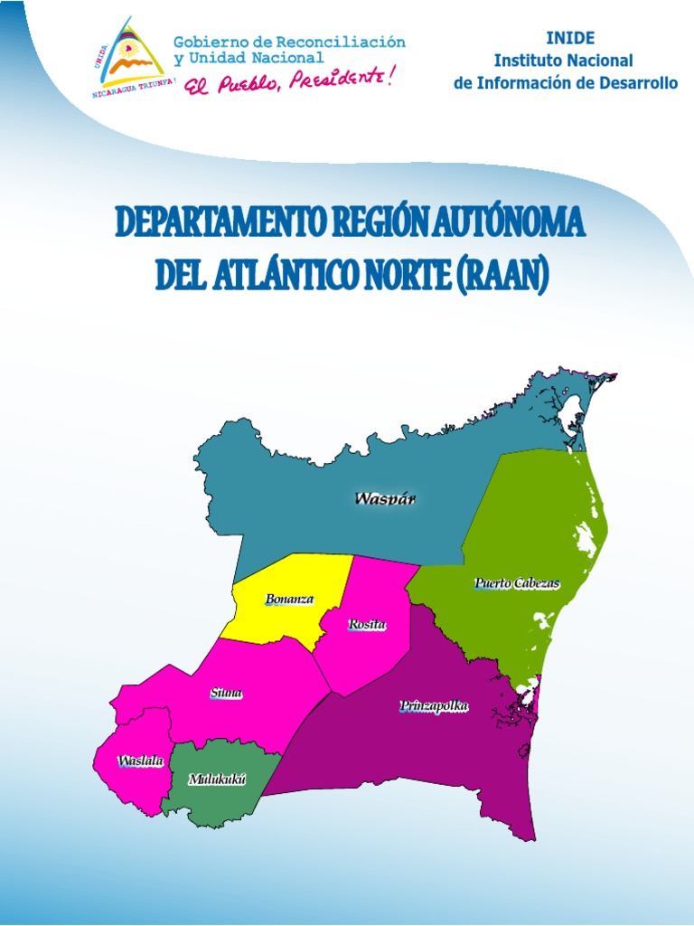 Mapa de Municipios de RAAN, Nicaragua | PDF