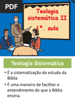 Teologia Sistemática II - Cristologia - 1a. Aula