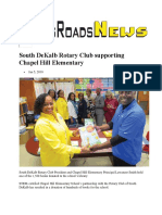 South Dekalb Rotary Club Supporting Chapel Hill Elementary 1