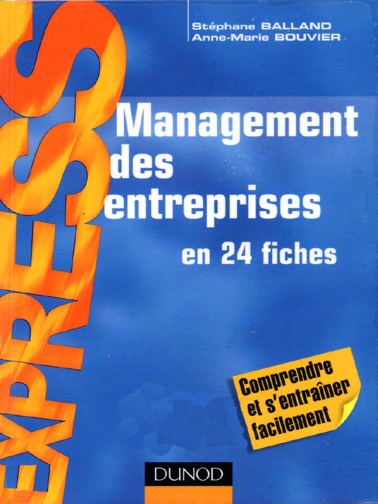 Dunod - Management Des Entreprises en 24 Fiches | PDF