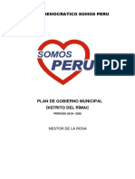 Plan de Gobierno de Somos Perú-Rimac