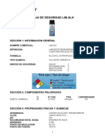 Alcohol Isopropilico LIM-ALH - Hoja - Seguridad Steren