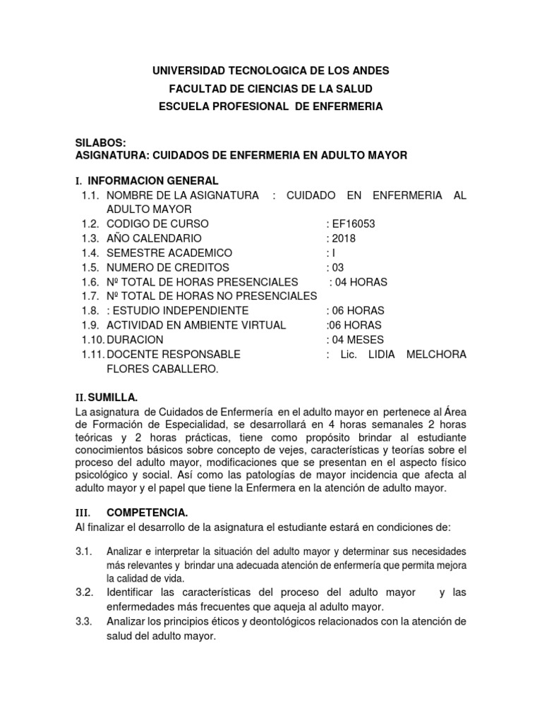 Cuidados de Enfermería en Adultos Mayores | PDF | Vejez | Adultos