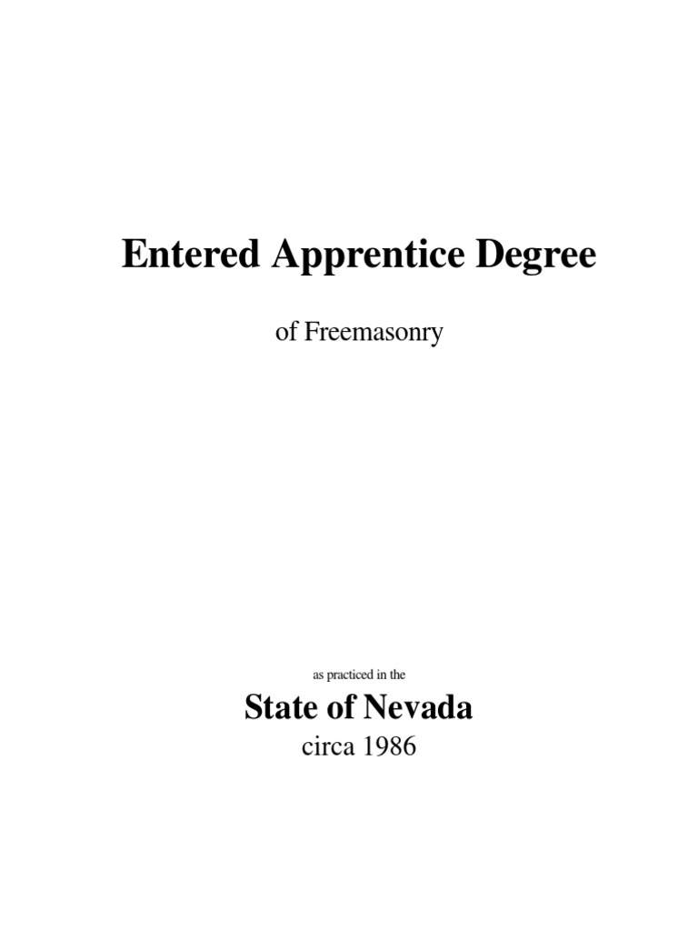 Entered Apprentice York Rite Ritual PDF | PDF | Freemasonry | Masonic Lodge
