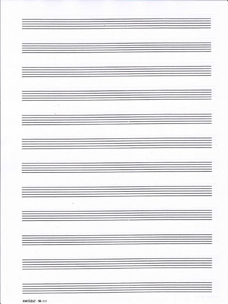 Hoja de Pentagrama 2 Caras PDF