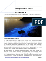 Reading Practice Test 2: Bioluminescence and Changing Male Body Images