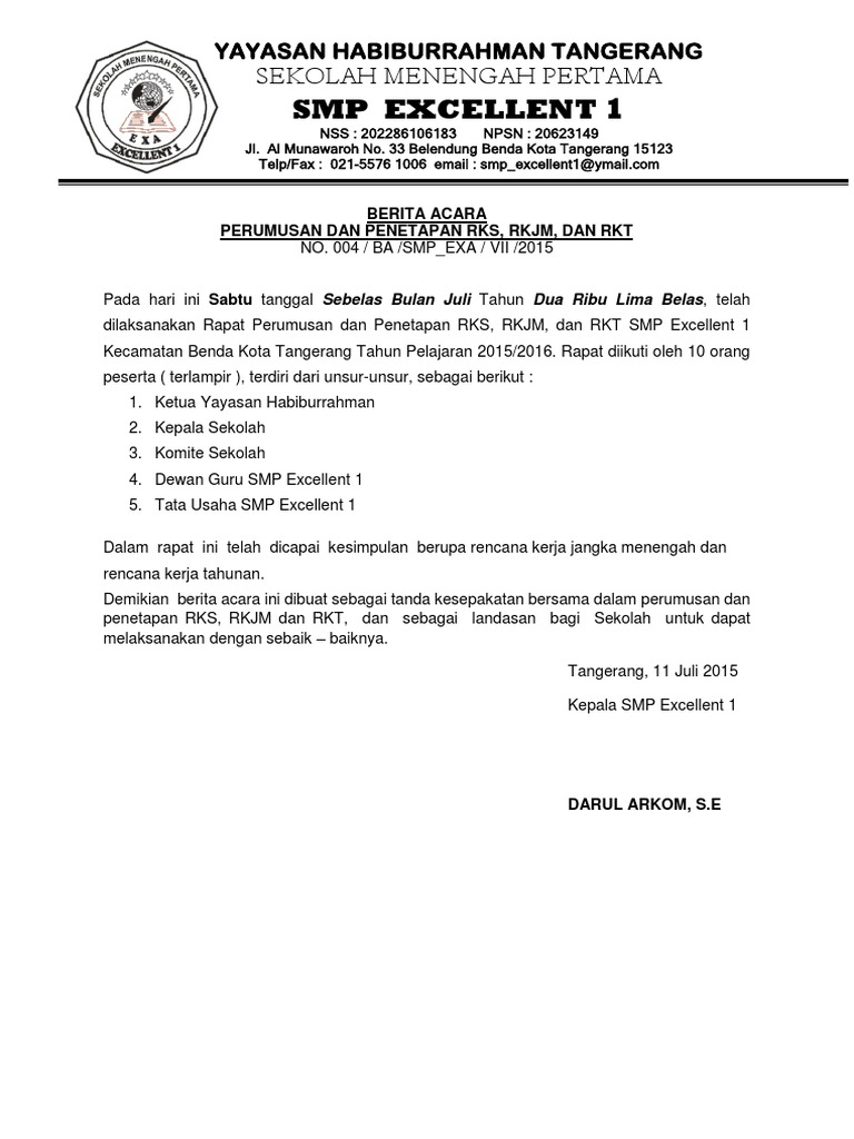 44++ Berita acara perumusan rkjm ideas