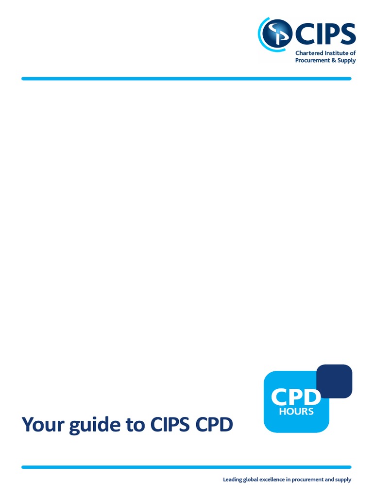 CIPS CPD Guide for Members | PDF | Educational Technology | Personal ...