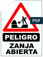 Peligro Zanja Abierta