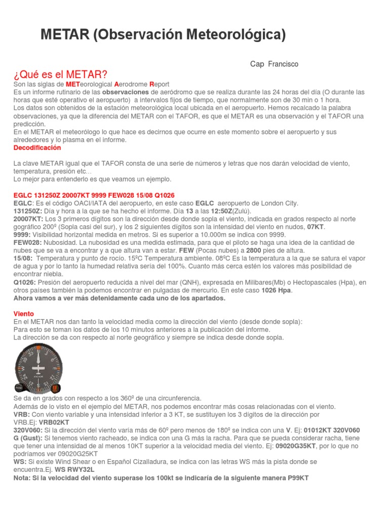 Manual Metar | PDF | Herida | Nube