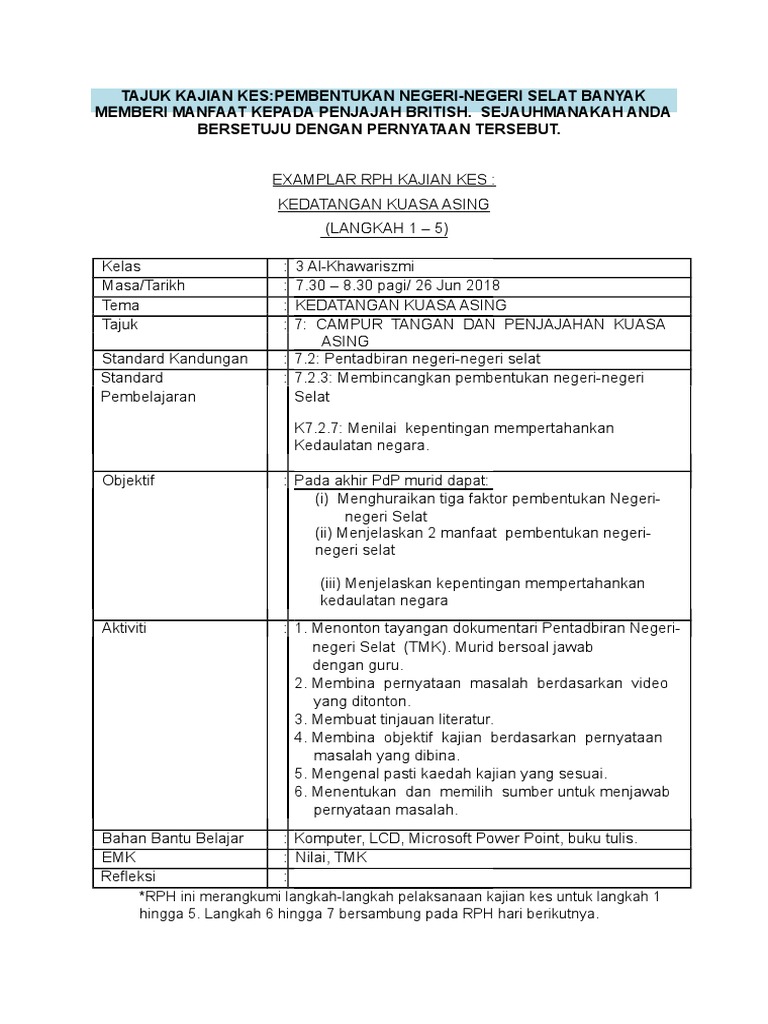 Objektif Kajian Sejarah Pt3 Kedatangan Kuasa Barat