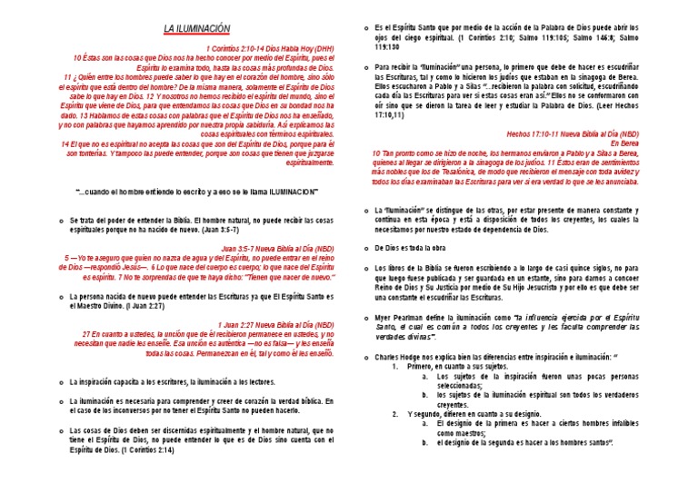 La Iluminación PDF espíritu Santo Biblia
