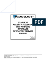 VideoJet Excel 170i Staalkat Adrenta - Selecta - ECM Windows Interface Operator - Service Manual PDF