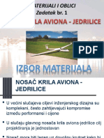 Lake Konstrukcije MATERIJALI I OBLIK Zadatak1 - 10.2 Nosač Krila Aviona